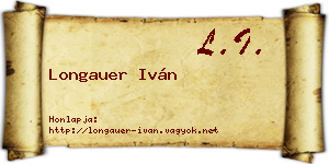 Longauer Iván névjegykártya